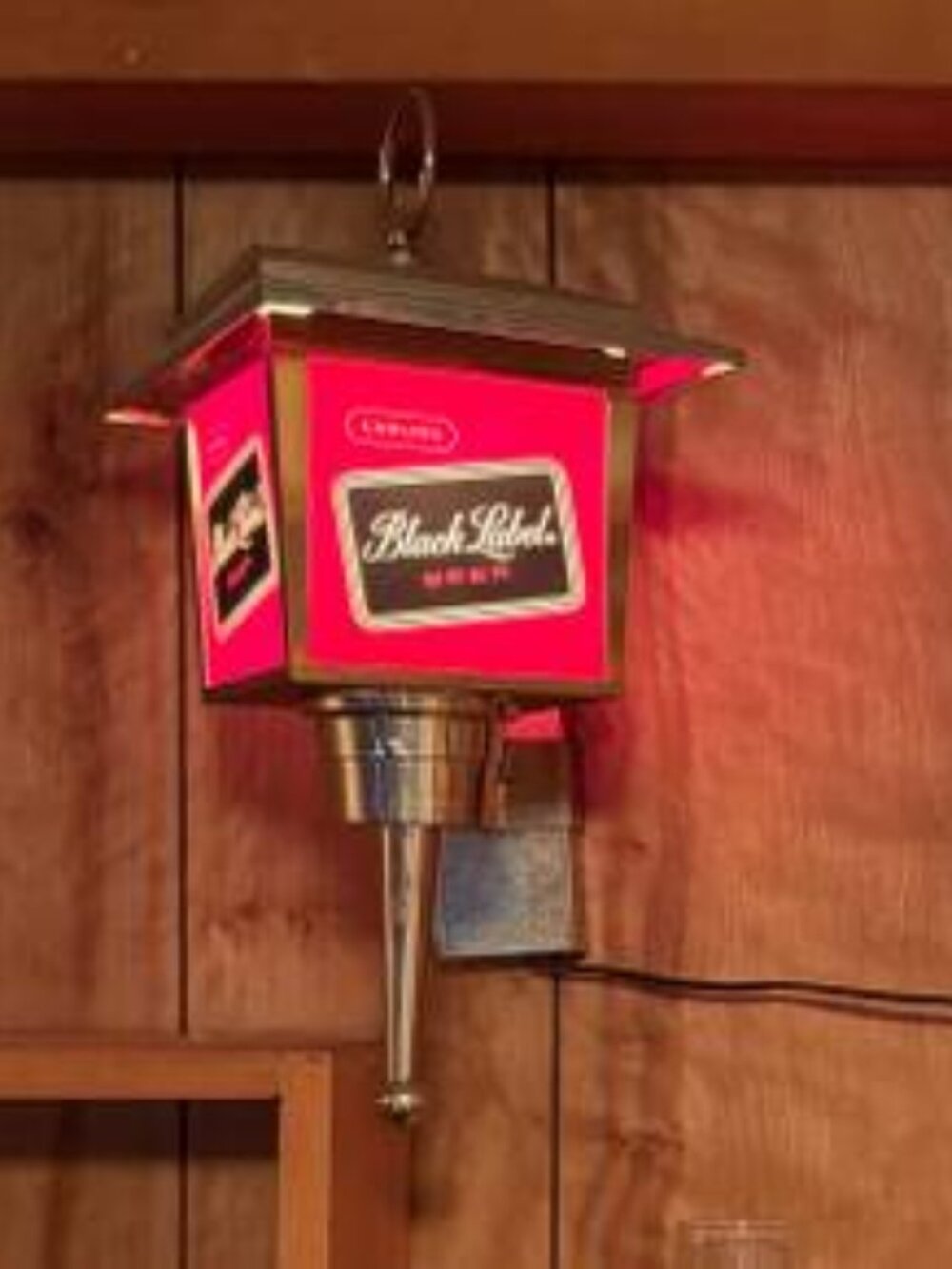 Vintage Carling Black Label Rotating Bar Lights (Pair) - Working
